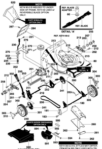 Housing And Drive System Diagram and Parts List for 218910X43F 2004 Briggs and Stratton Lawn Mower
